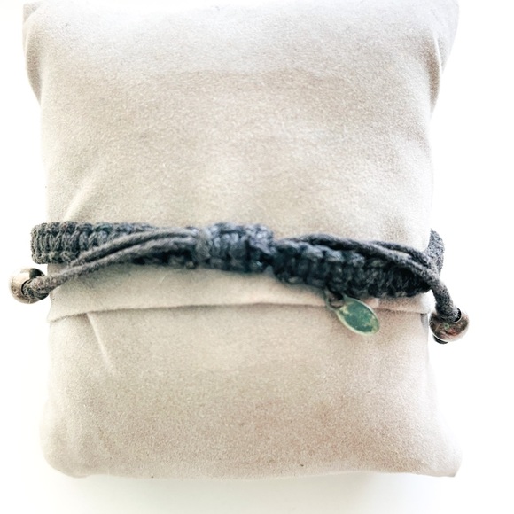 Sterling Silver Bead Black Knotted Bracelet - Picture 4 of 4